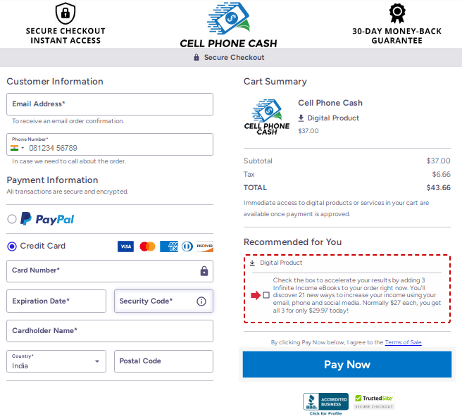 cell phone cash official website
